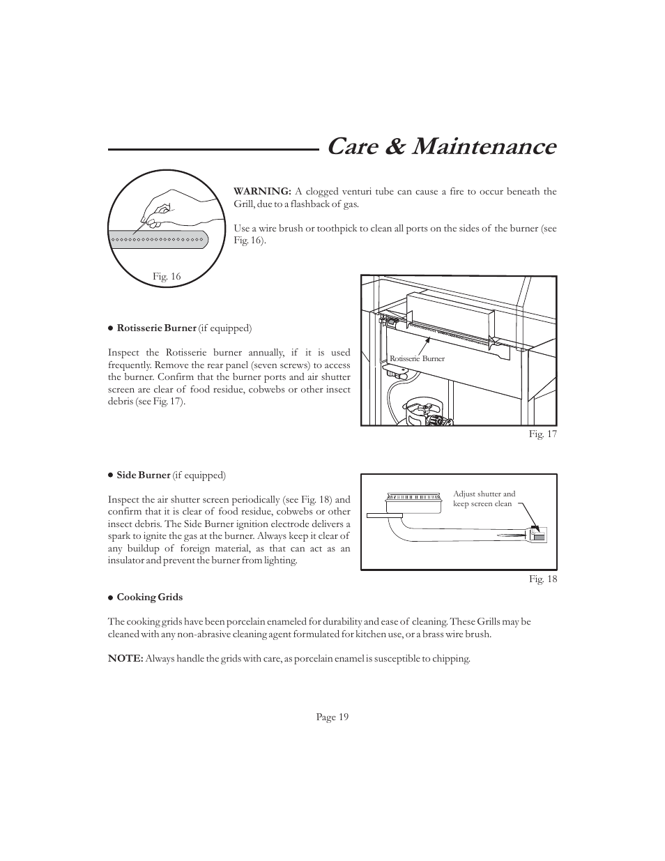 Care & maintenance | Vermont Casting VCS5016 User Manual | Page 25 / 30