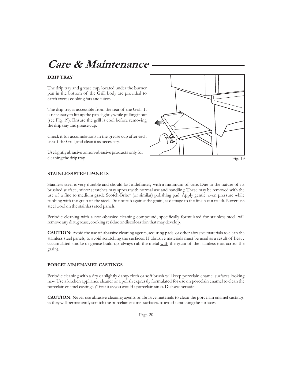 Care & maintenance | Vermont Casting VCS5016 User Manual | Page 26 / 30