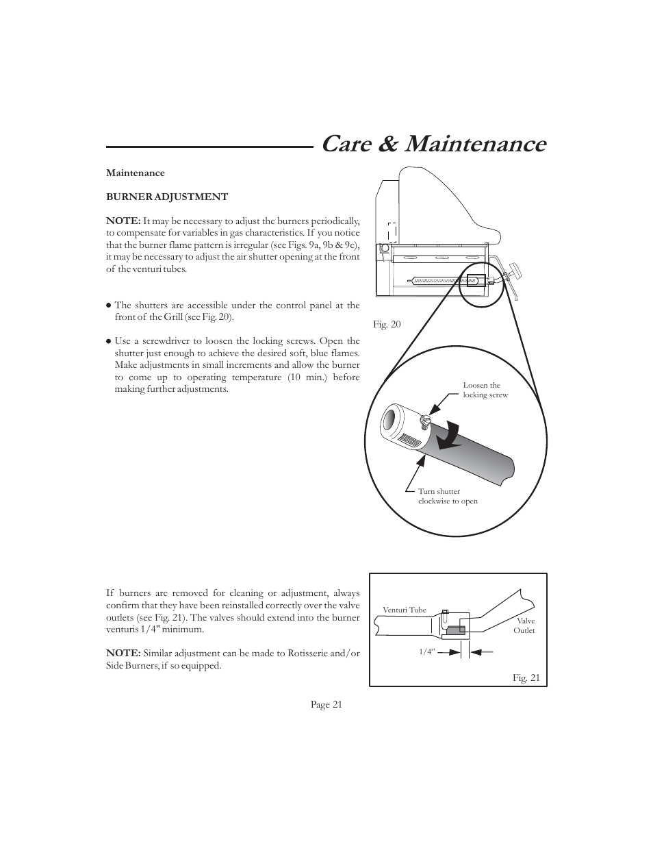Care & maintenance | Vermont Casting VCS5016 User Manual | Page 27 / 30