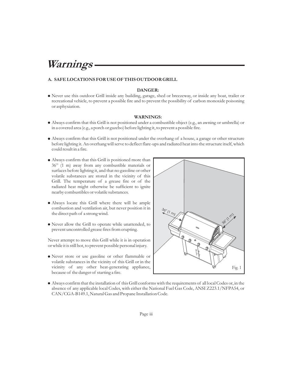 Warnings | Vermont Casting VCS5016 User Manual | Page 4 / 30