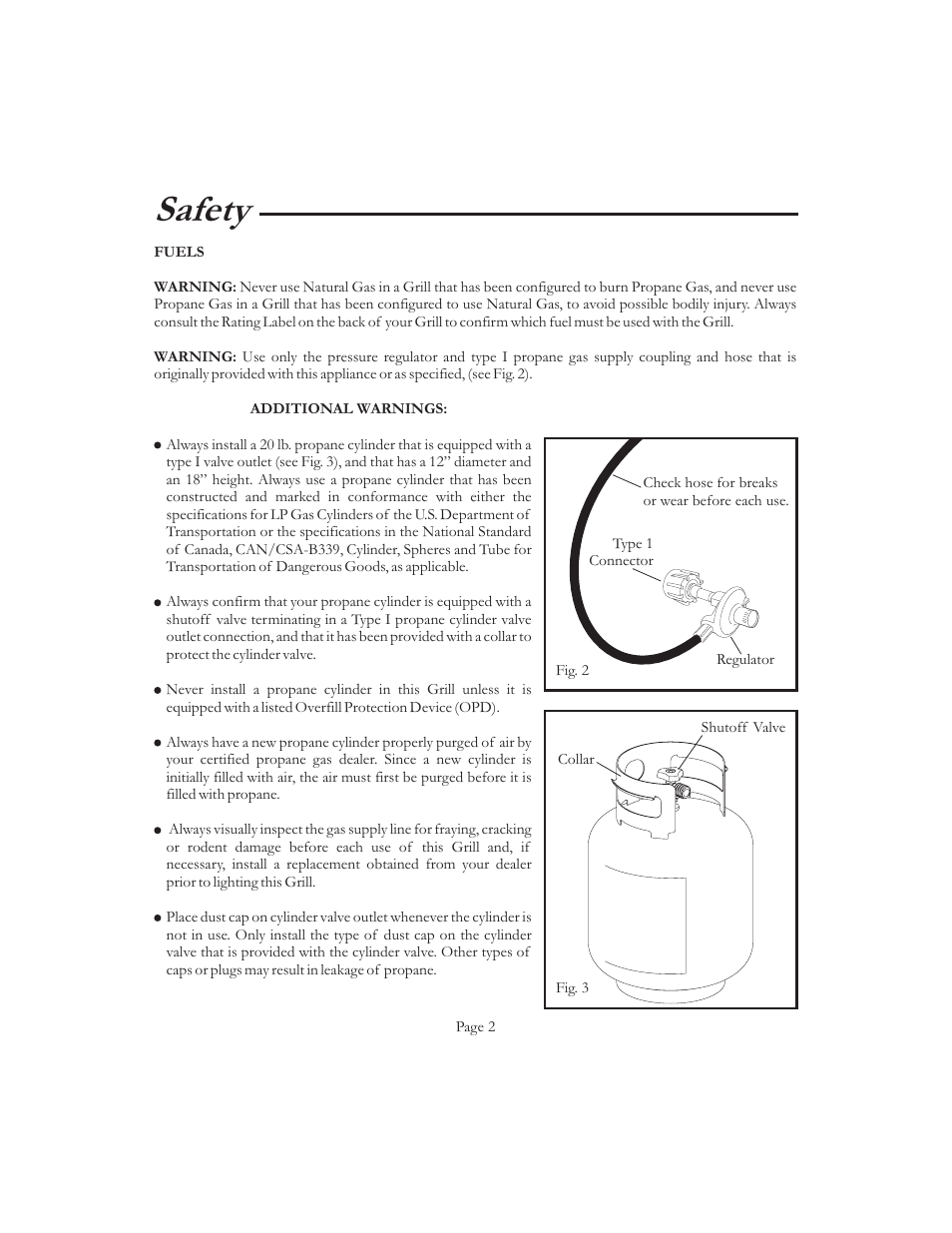 Safety | Vermont Casting VCS5016 User Manual | Page 8 / 30