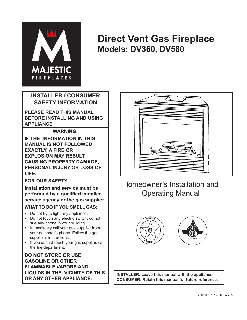 Vermont Casting DV580 User Manual | 56 pages