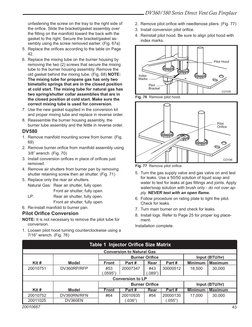 Vermont Casting DV580 User Manual | Page 43 / 56