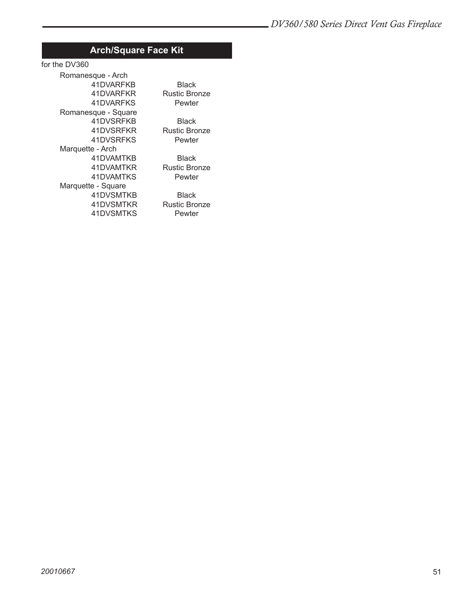 Vermont Casting DV580 User Manual | Page 51 / 56