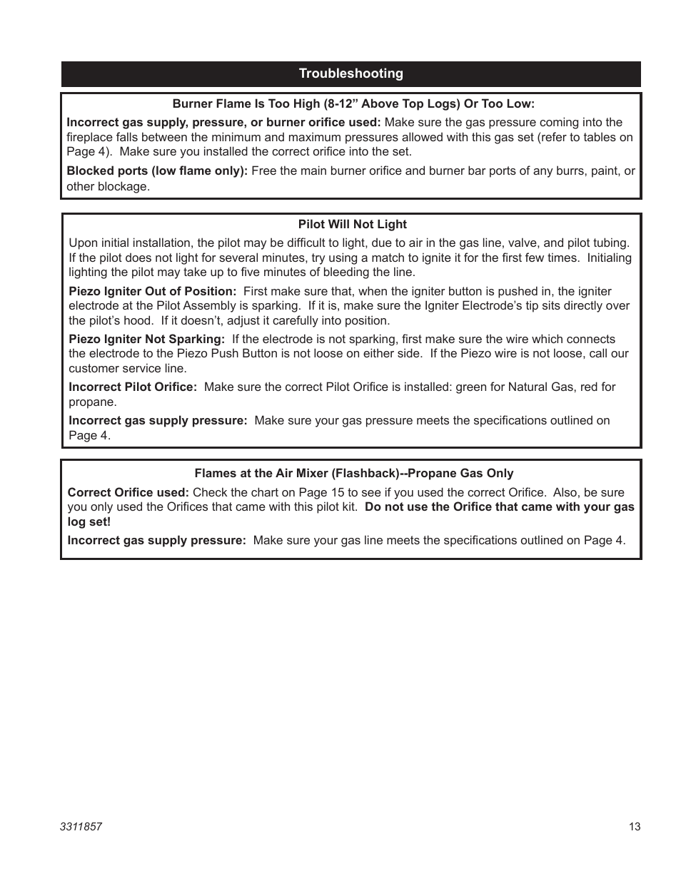 Vermont Casting SA30SKHRP User Manual | Page 13 / 20
