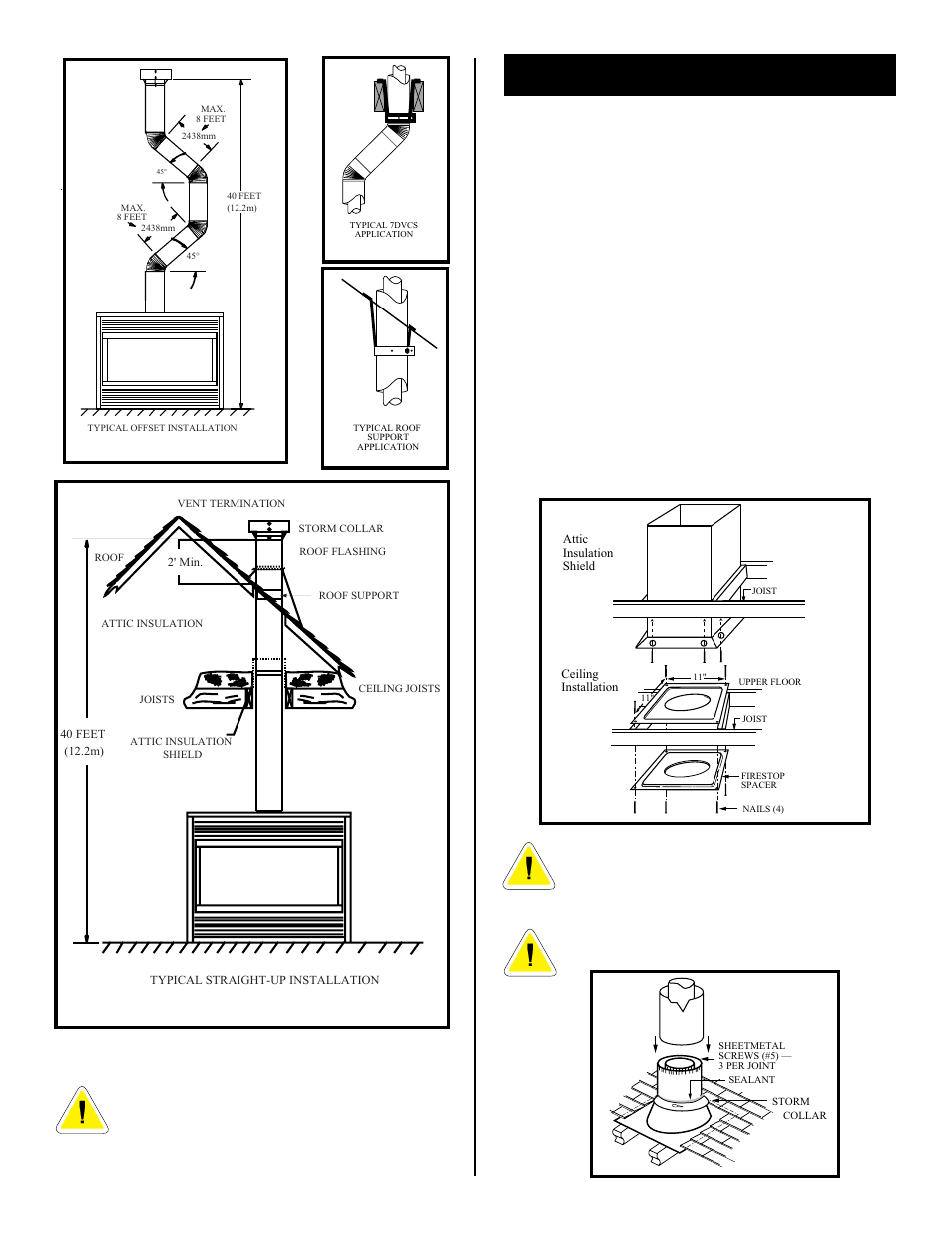 Vertical thru the roof installation | Vermont Casting BHDT36 User Manual | Page 15 / 34