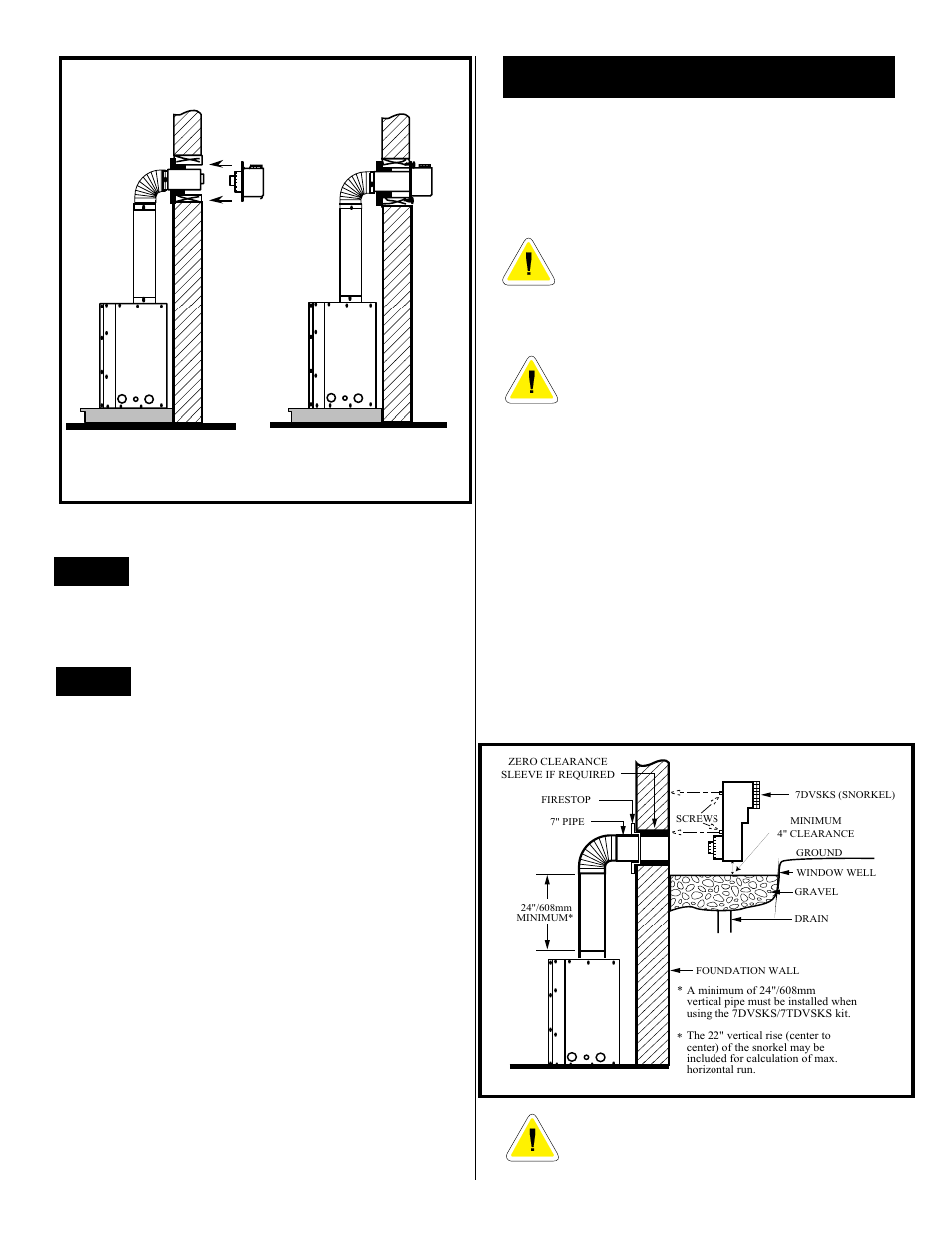 Below grade installations | Vermont Casting BHDT36 User Manual | Page 21 / 34