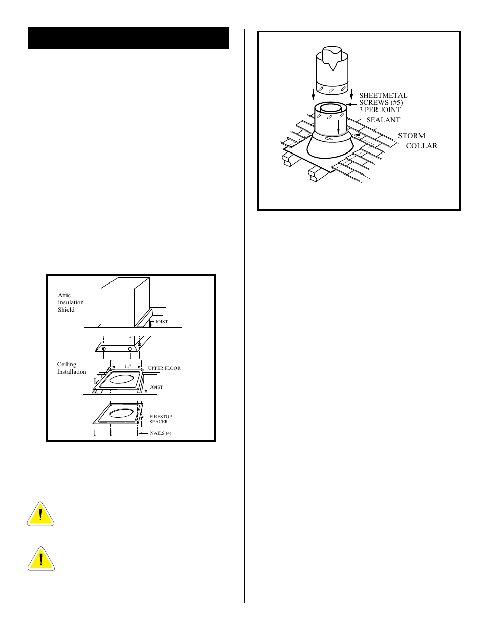 Vertical thru the roof installation | Vermont Casting BHDT36 User Manual | Page 23 / 34