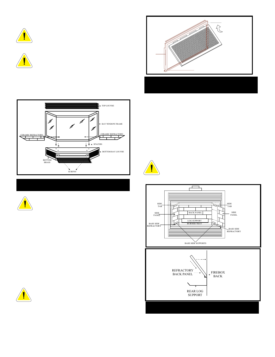 Optional ceramic refractory installation, Optional screen kit installation, Optional remote control | Vermont Casting BHDT36 User Manual | Page 34 / 34