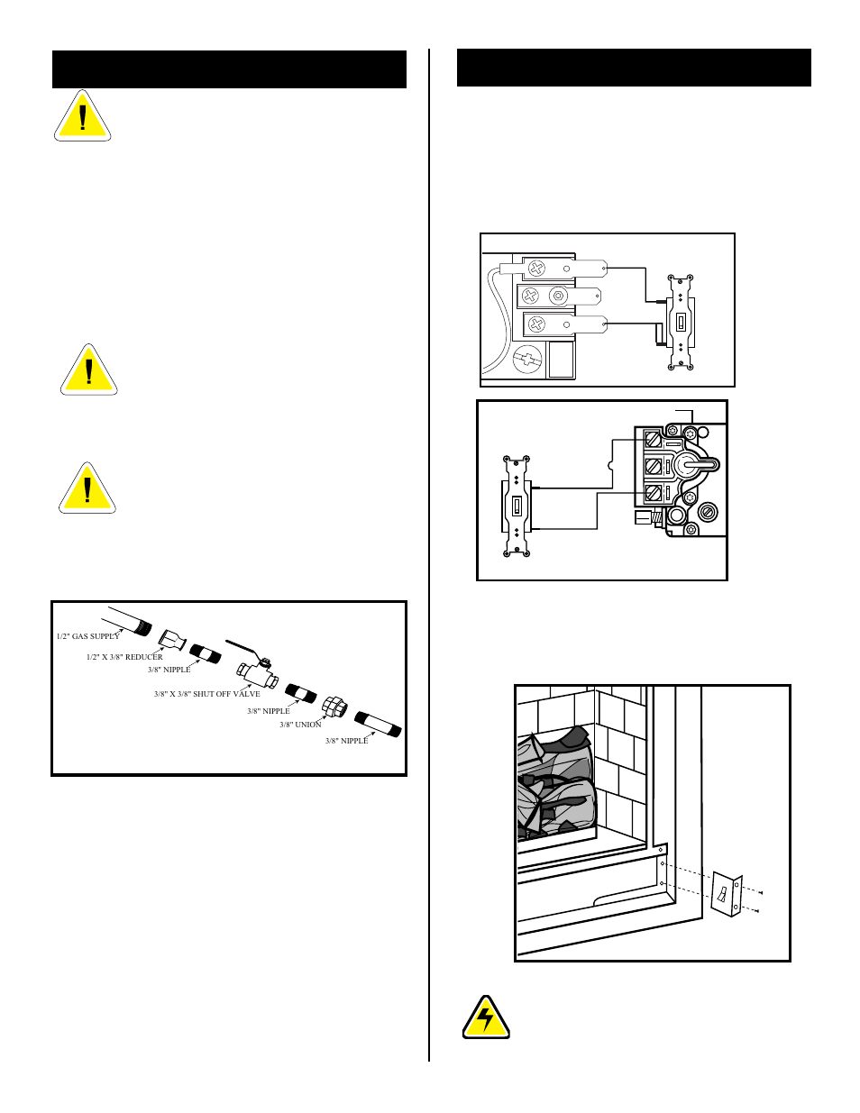 Remote switch installation, Gas line installation, Alternate switch location | U.s.a installations | Vermont Casting BHDT36 User Manual | Page 7 / 34