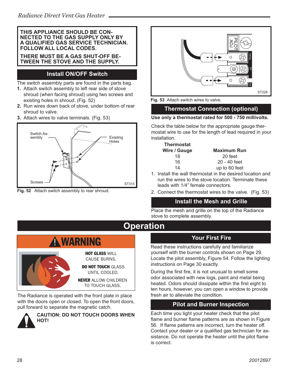 Operation | Vermont Casting RADVTCBB User Manual | Page 28 / 52