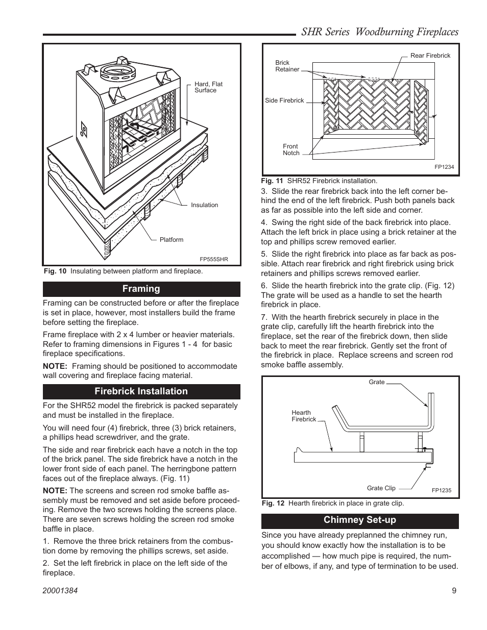 Shr series woodburning fireplaces | Vermont Casting SHR36 User Manual | Page 9 / 24