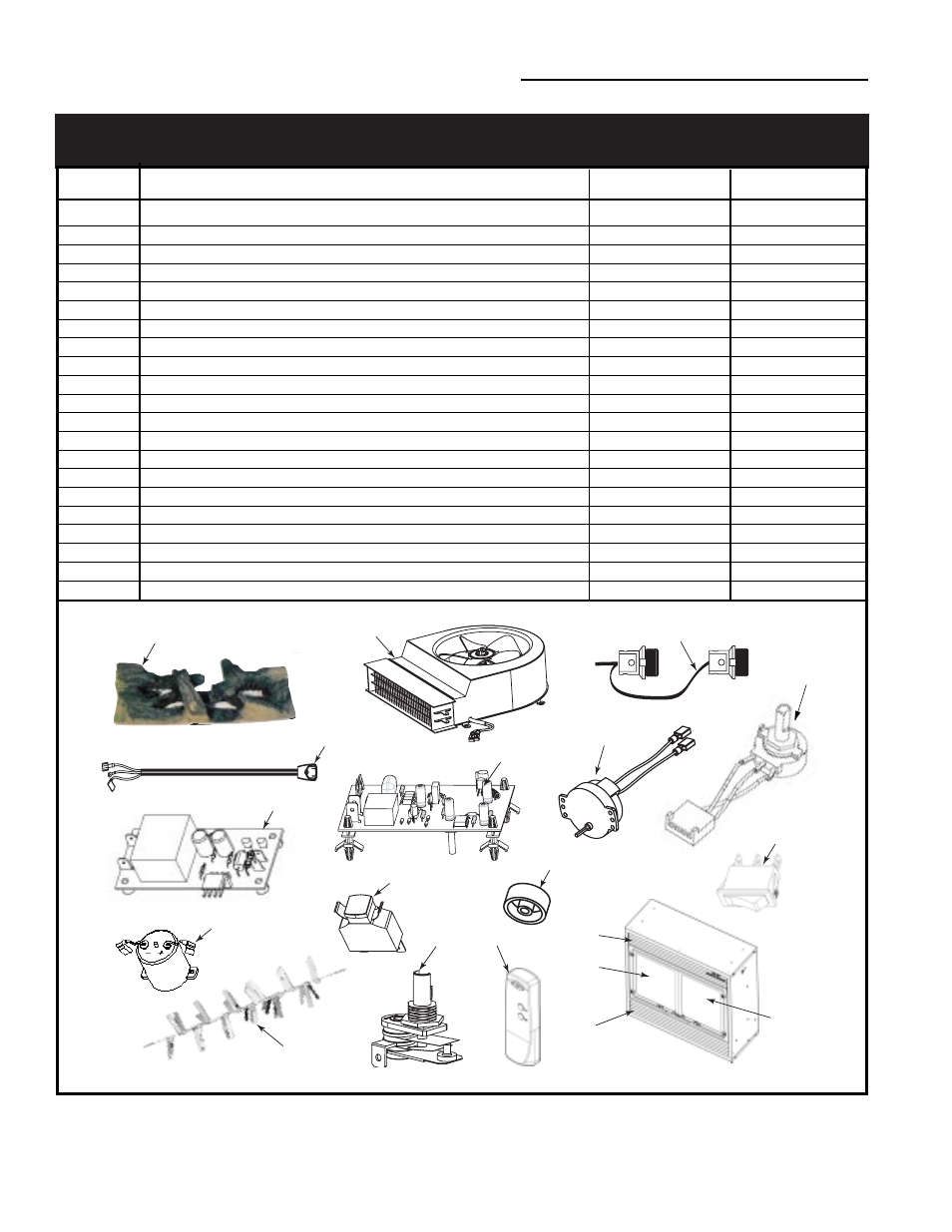 Replacement parts list, Vermont castings, majestic products def/ defd26 | Vermont Casting DEFD26 User Manual | Page 10 / 11