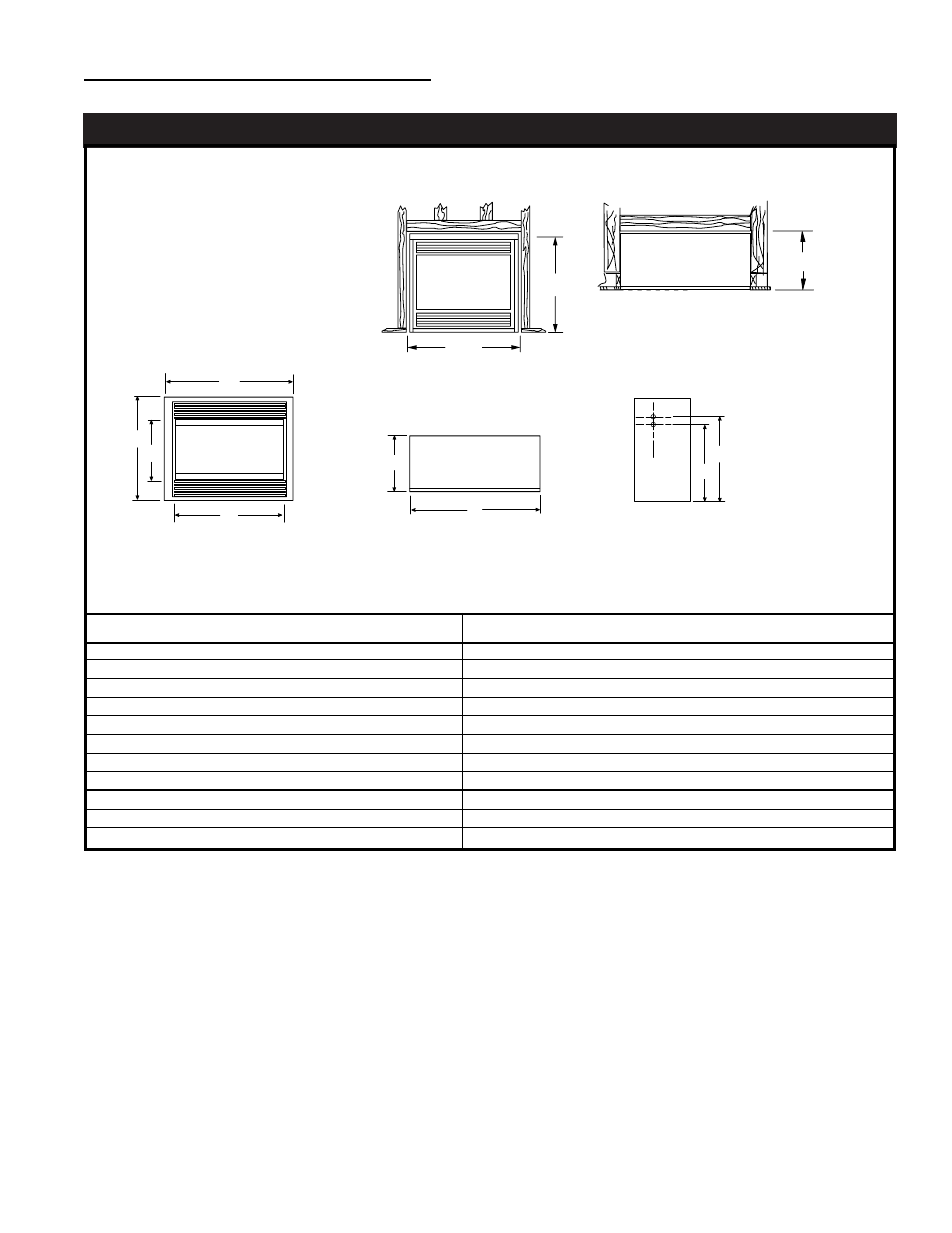 Vermont castings, majestic products def/ defd26, Reference all models, Fireplace dimensions | Vermont Casting DEFD26 User Manual | Page 5 / 11