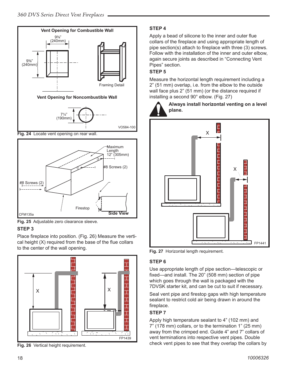 360 dvs series direct vent fireplaces | Vermont Casting 360DVS3 User Manual | Page 17 / 31