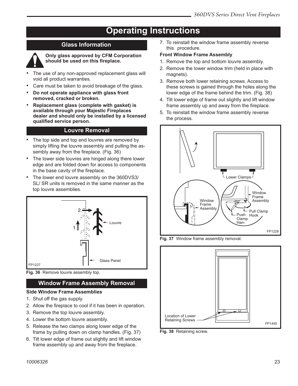 Operating instructions | Vermont Casting 360DVS3 User Manual | Page 22 / 31
