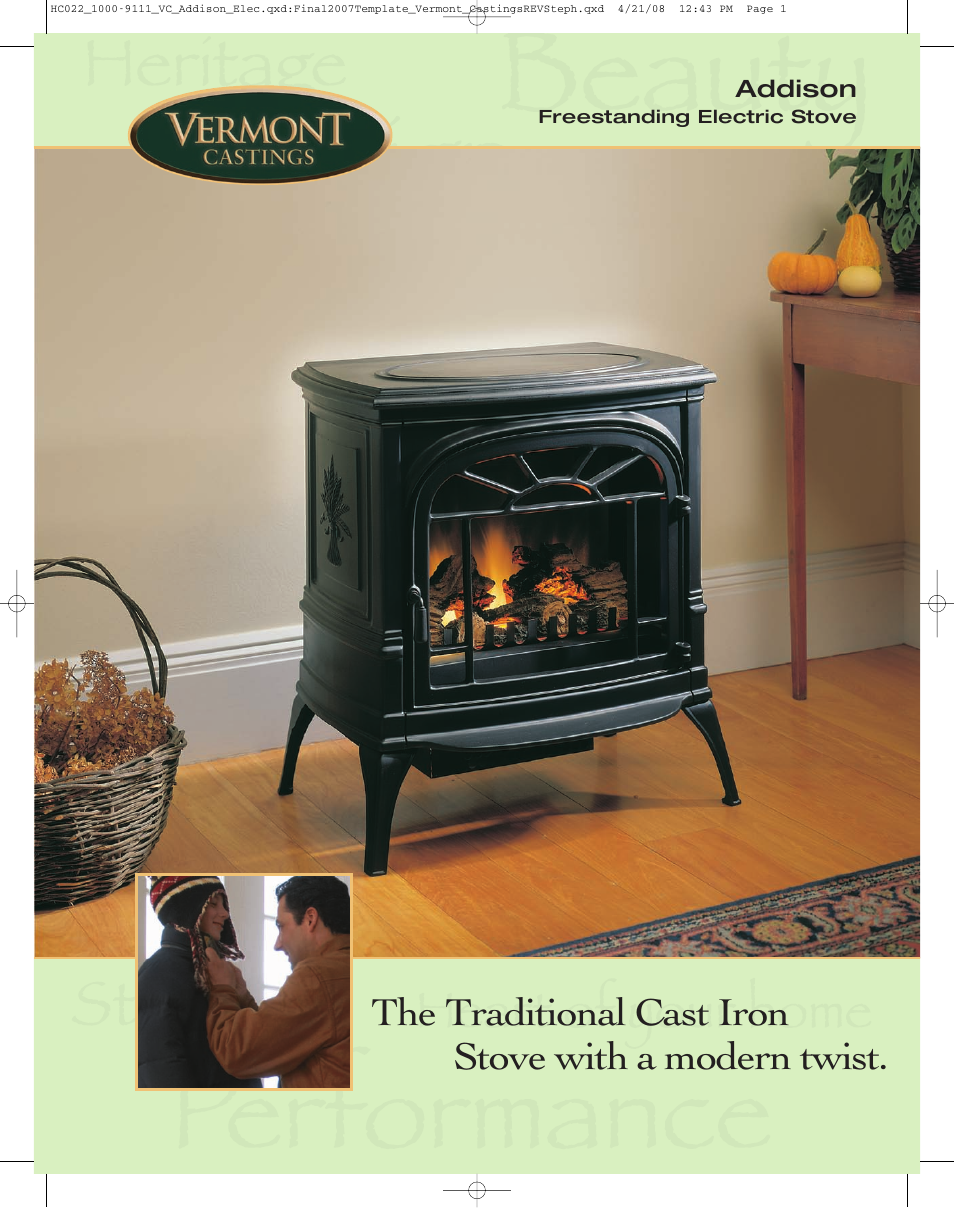 Vermont Casting Addison 2905 User Manual | 2 pages