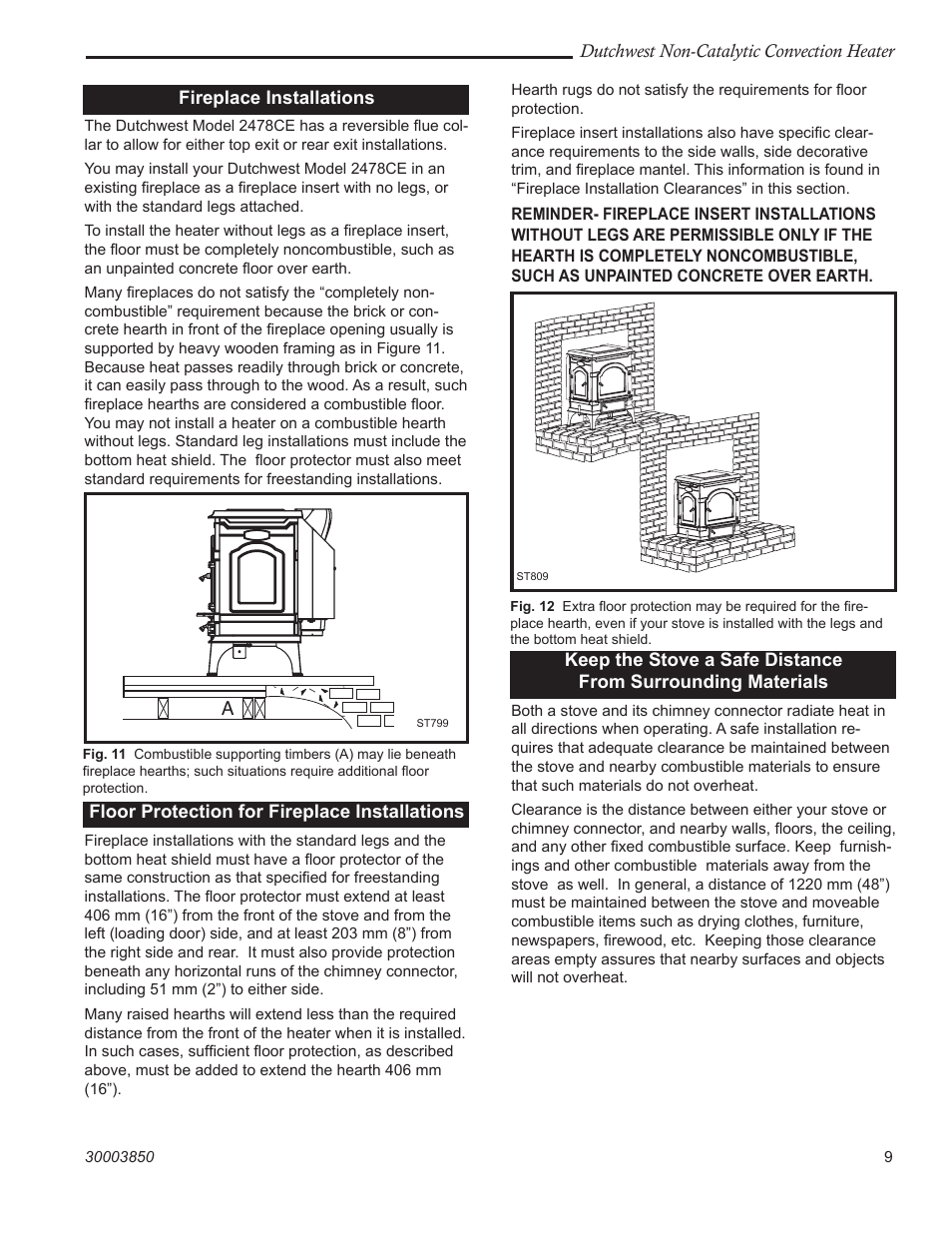 Vermont Casting Non-Catalytic Convection Heater 2478CE User Manual | Page 9 / 28