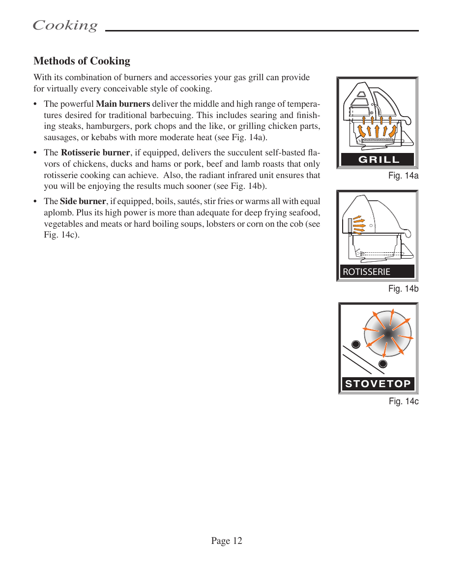 Cooking | Vermont Casting VCS5005BI User Manual | Page 18 / 31