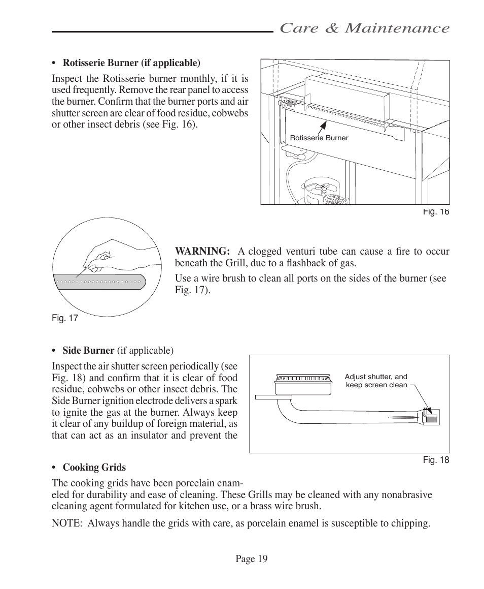 Care & maintenance | Vermont Casting VCS5005BI User Manual | Page 25 / 31