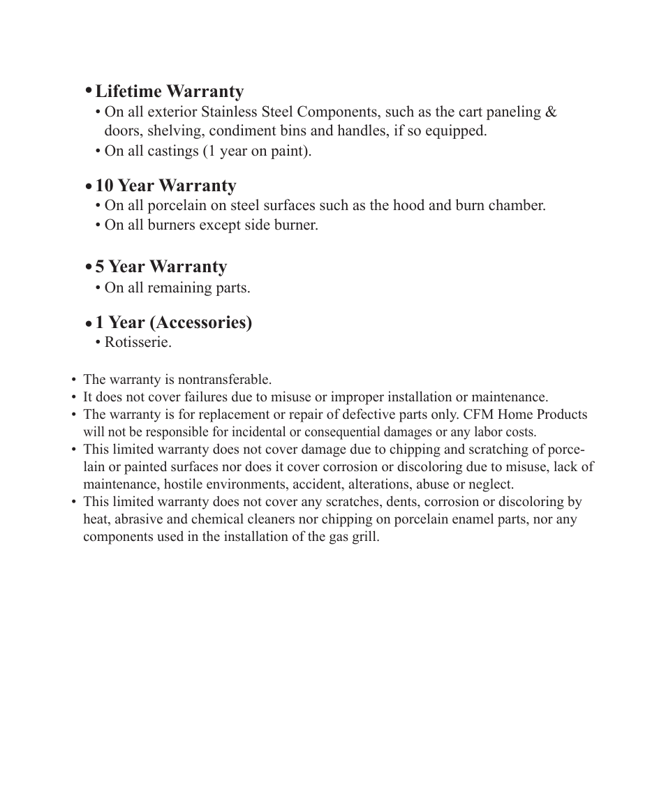 Vermont Casting VCS5005BI User Manual | Page 30 / 31