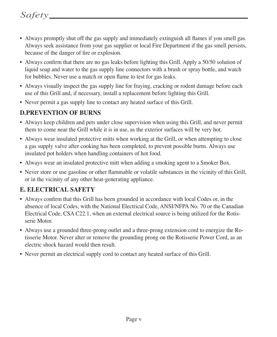 Safety | Vermont Casting VCS5005BI User Manual | Page 6 / 31