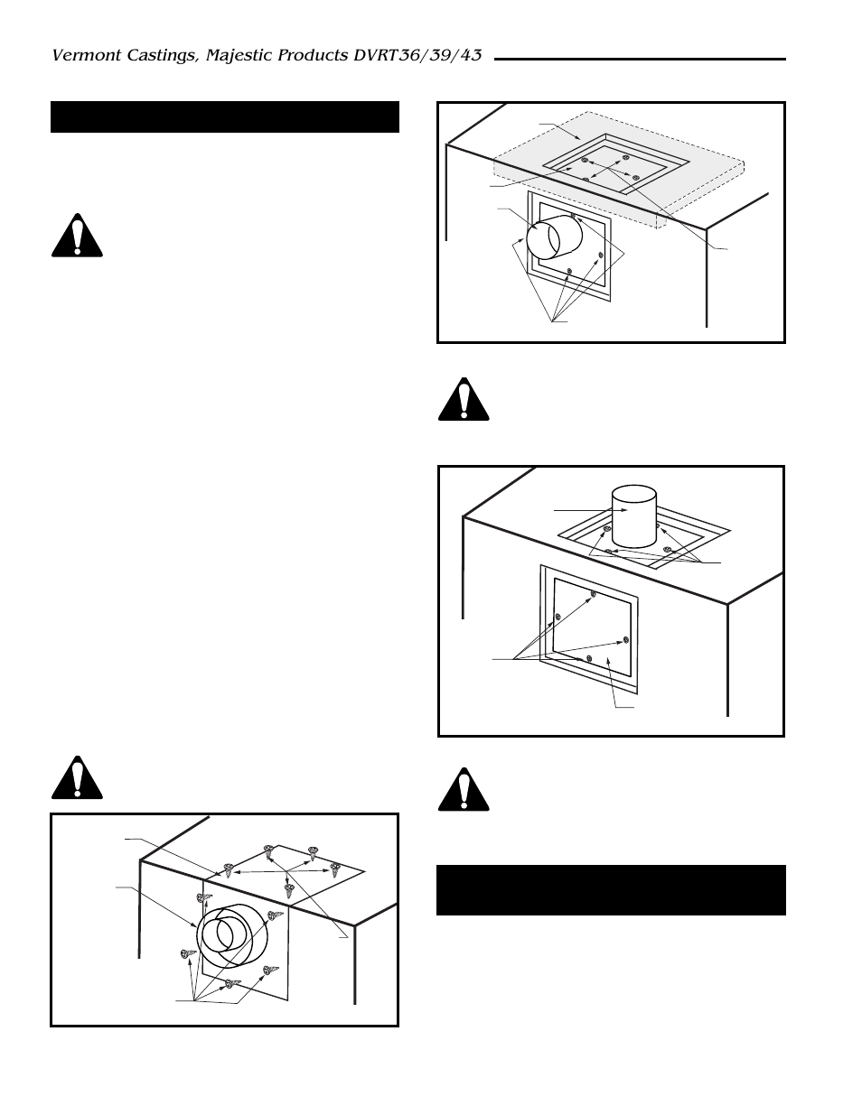 Installing the dvrt36rmh in a mobile home, Optional top vent application | Vermont Casting DVRT43 User Manual | Page 10 / 50