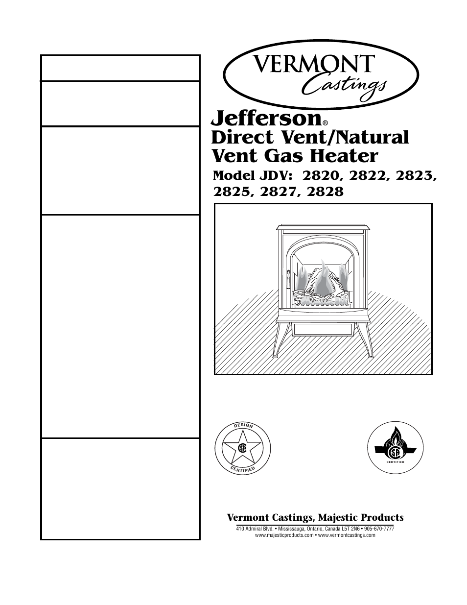 Vermont Casting 820 User Manual | 36 pages