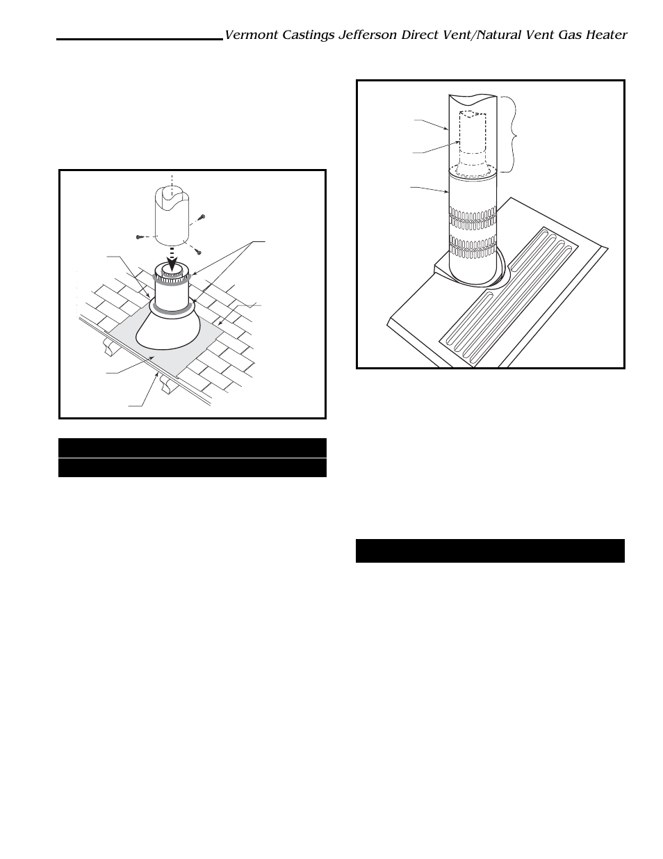 Venting system assembly - natural vent, General information, Install the vent pipe | Vermont Casting 820 User Manual | Page 19 / 36