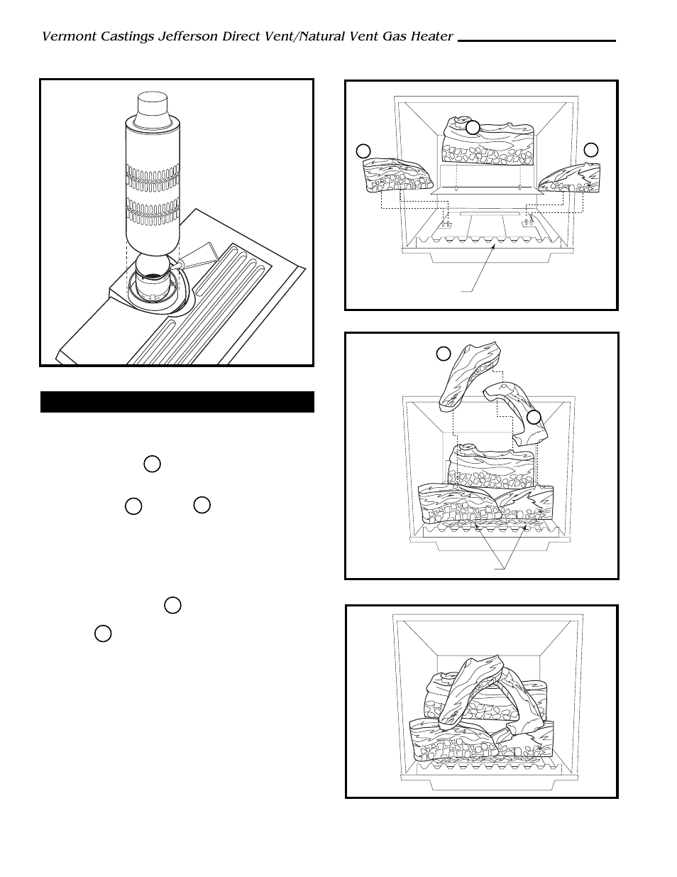 Install the log set | Vermont Casting 820 User Manual | Page 20 / 36