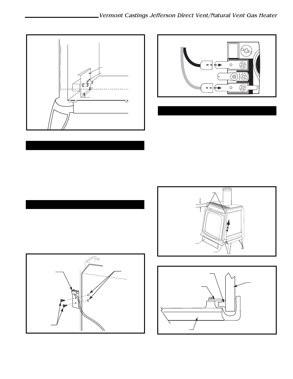 Complete the assembly, Install on/off switch, Install the stove front | Vermont Casting 820 User Manual | Page 23 / 36