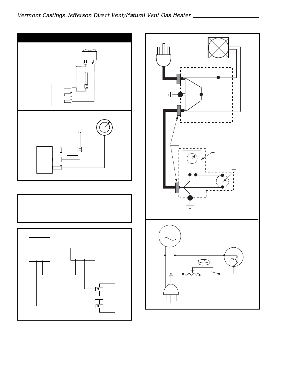 Wiring diagrams, Draft hood vent safety switch gas valve | Vermont Casting 820 User Manual | Page 32 / 36