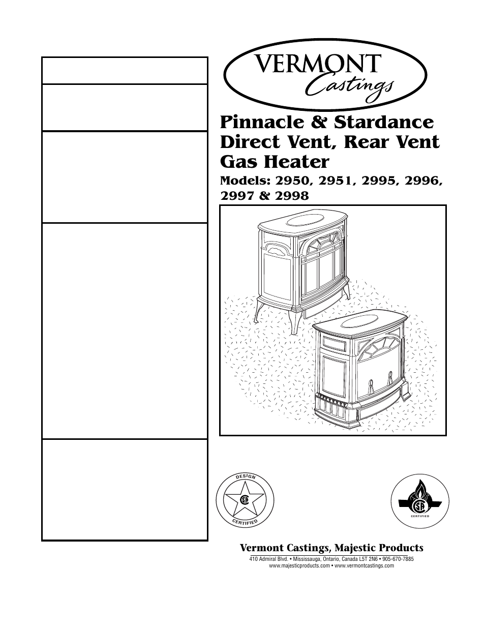 Vermont Casting 2996 User Manual | 46 pages