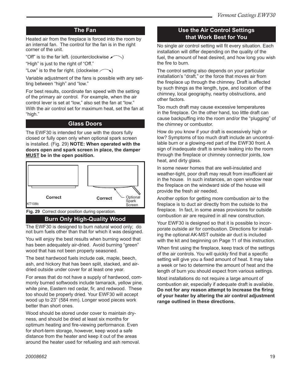 Vermont Casting EWF30 User Manual | Page 19 / 32