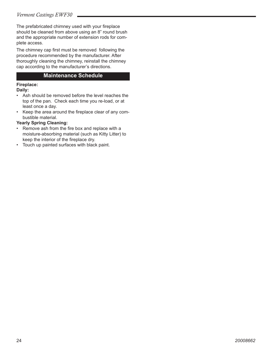 Vermont Casting EWF30 User Manual | Page 24 / 32