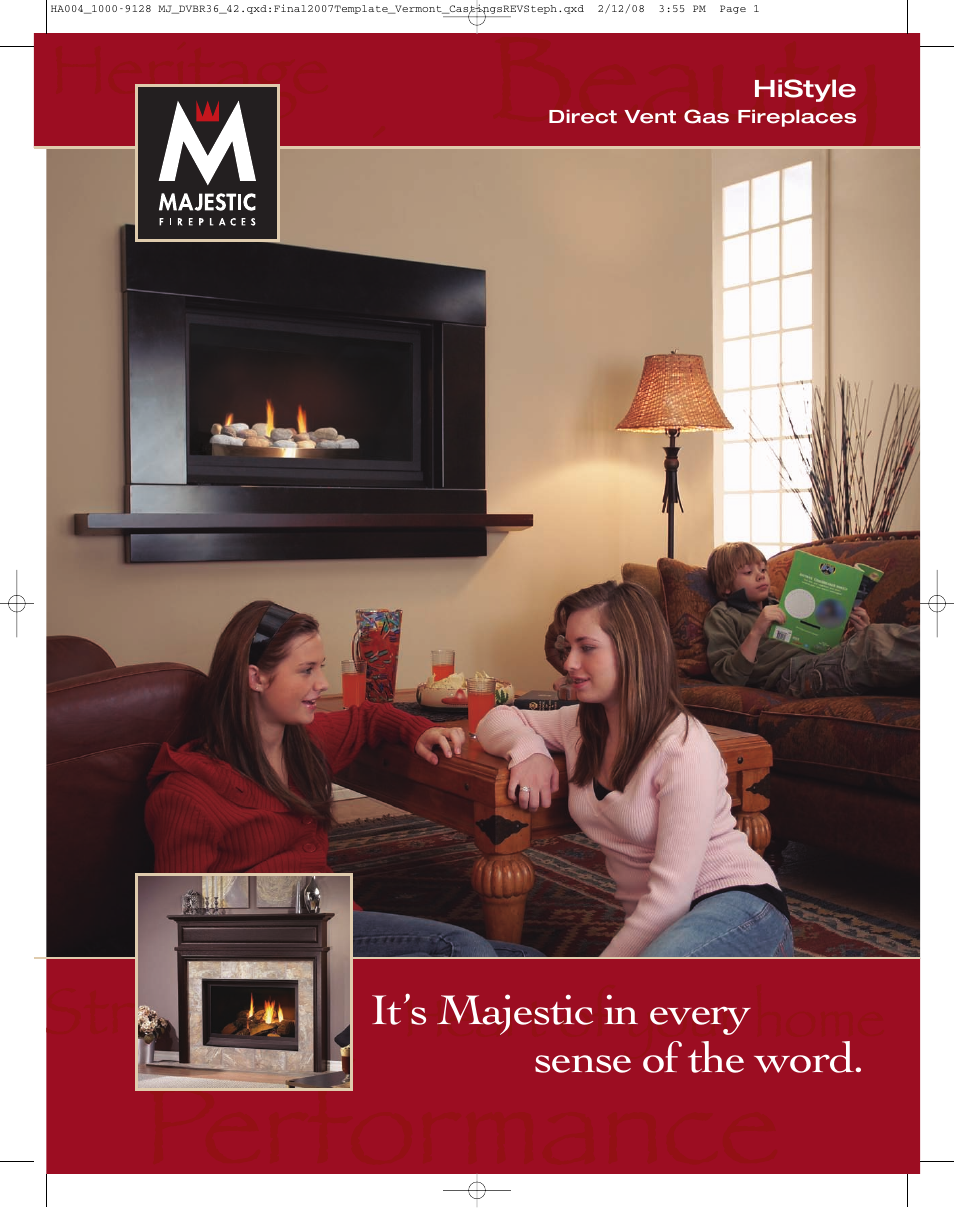 Vermont Casting HiStyle DVBR36RN User Manual | 2 pages