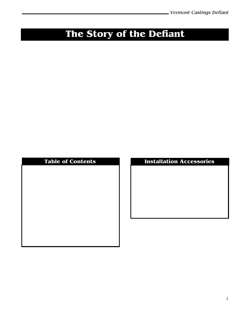 The story of the defiant | Vermont Casting 0968 User Manual | Page 3 / 38