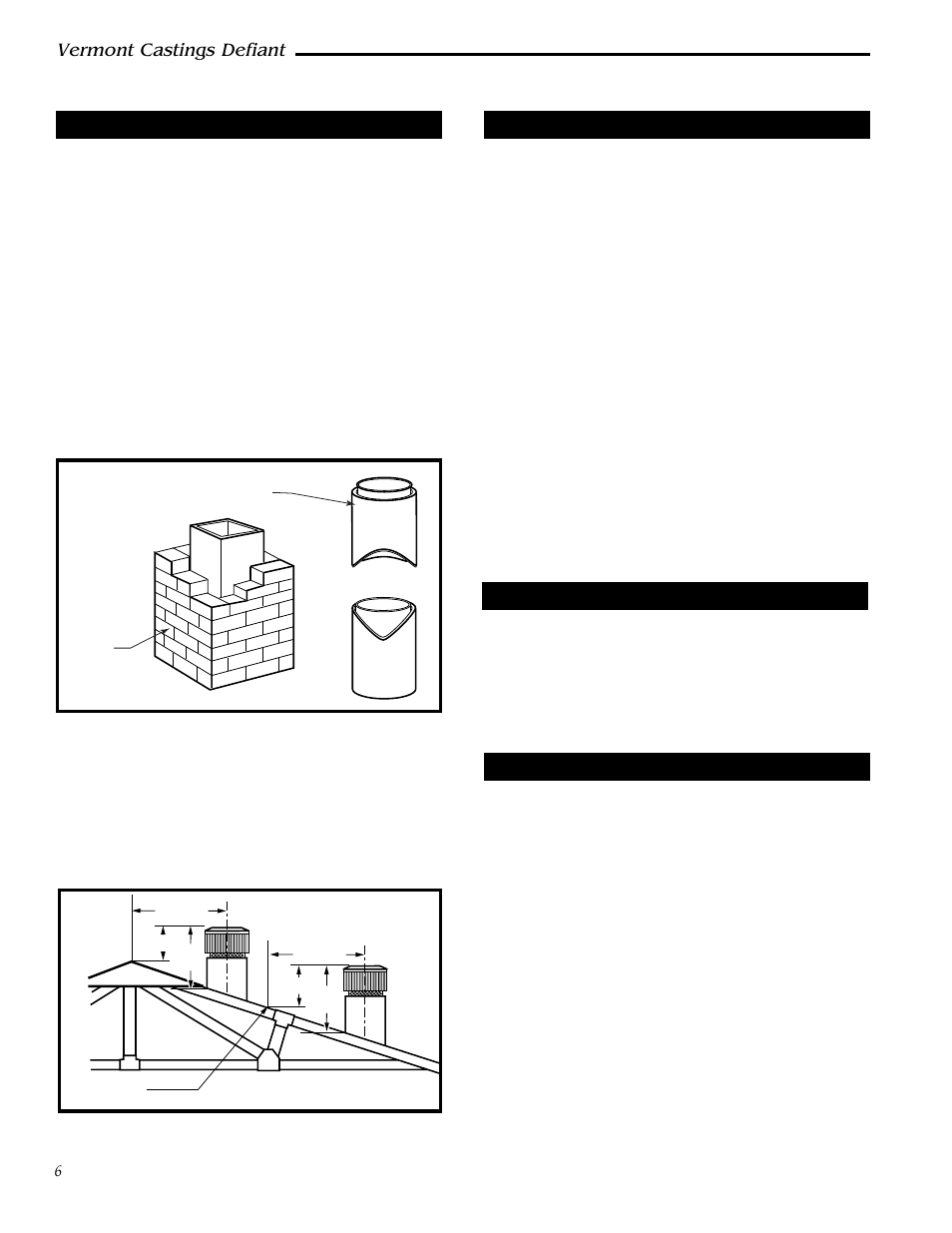 Vermont castings defiant, What kind of chimney to use, Masonry chimneys | Prefabricated chimneys, Chimney size | Vermont Casting 0968 User Manual | Page 6 / 38