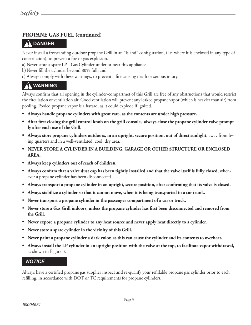 Safety | Vermont Casting VCS3008B Series User Manual | Page 10 / 31