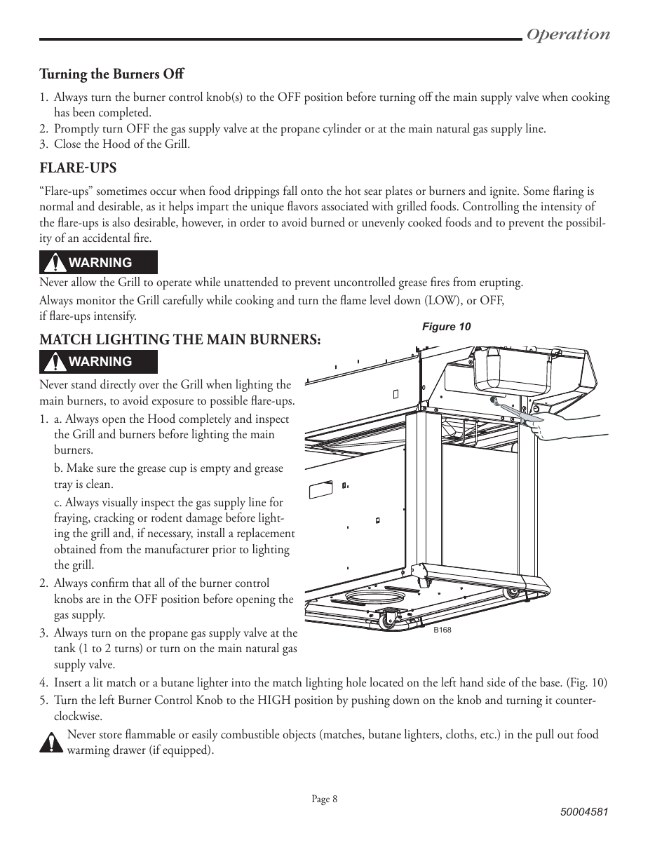 Operation | Vermont Casting VCS3008B Series User Manual | Page 15 / 31