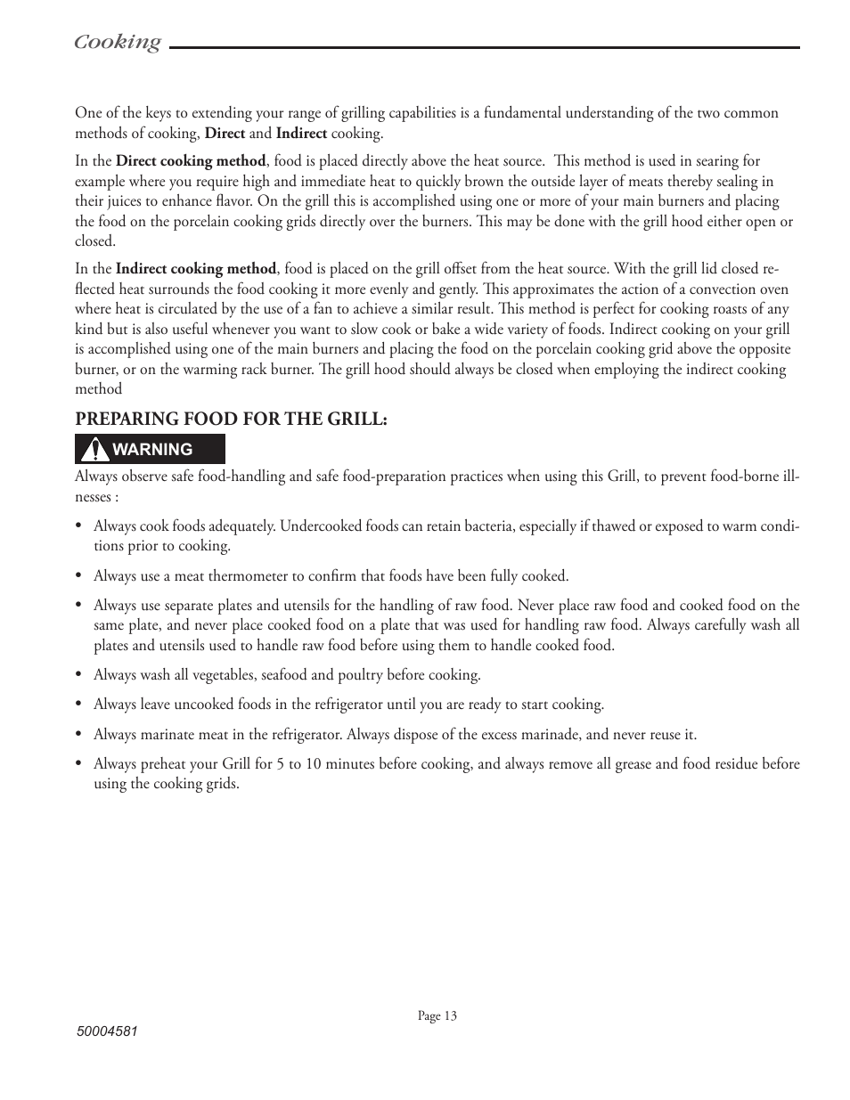 Cooking | Vermont Casting VCS3008B Series User Manual | Page 20 / 31