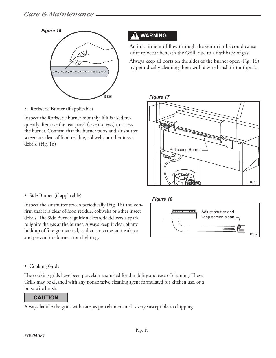 Care & maintenance | Vermont Casting VCS3008B Series User Manual | Page 26 / 31