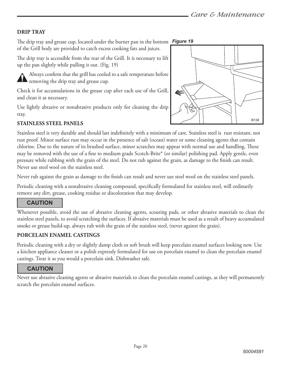 Care & maintenance | Vermont Casting VCS3008B Series User Manual | Page 27 / 31