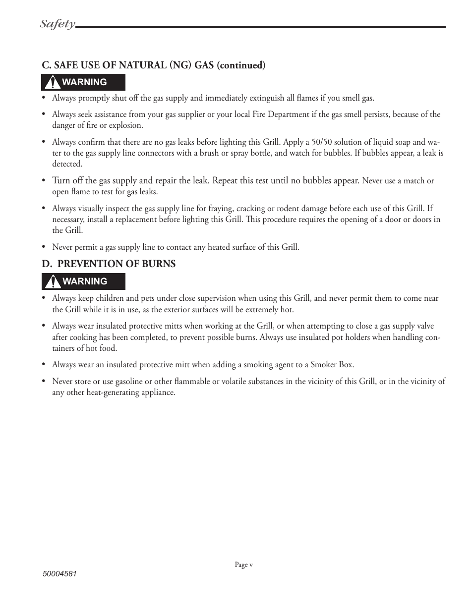 Safety | Vermont Casting VCS3008B Series User Manual | Page 6 / 31