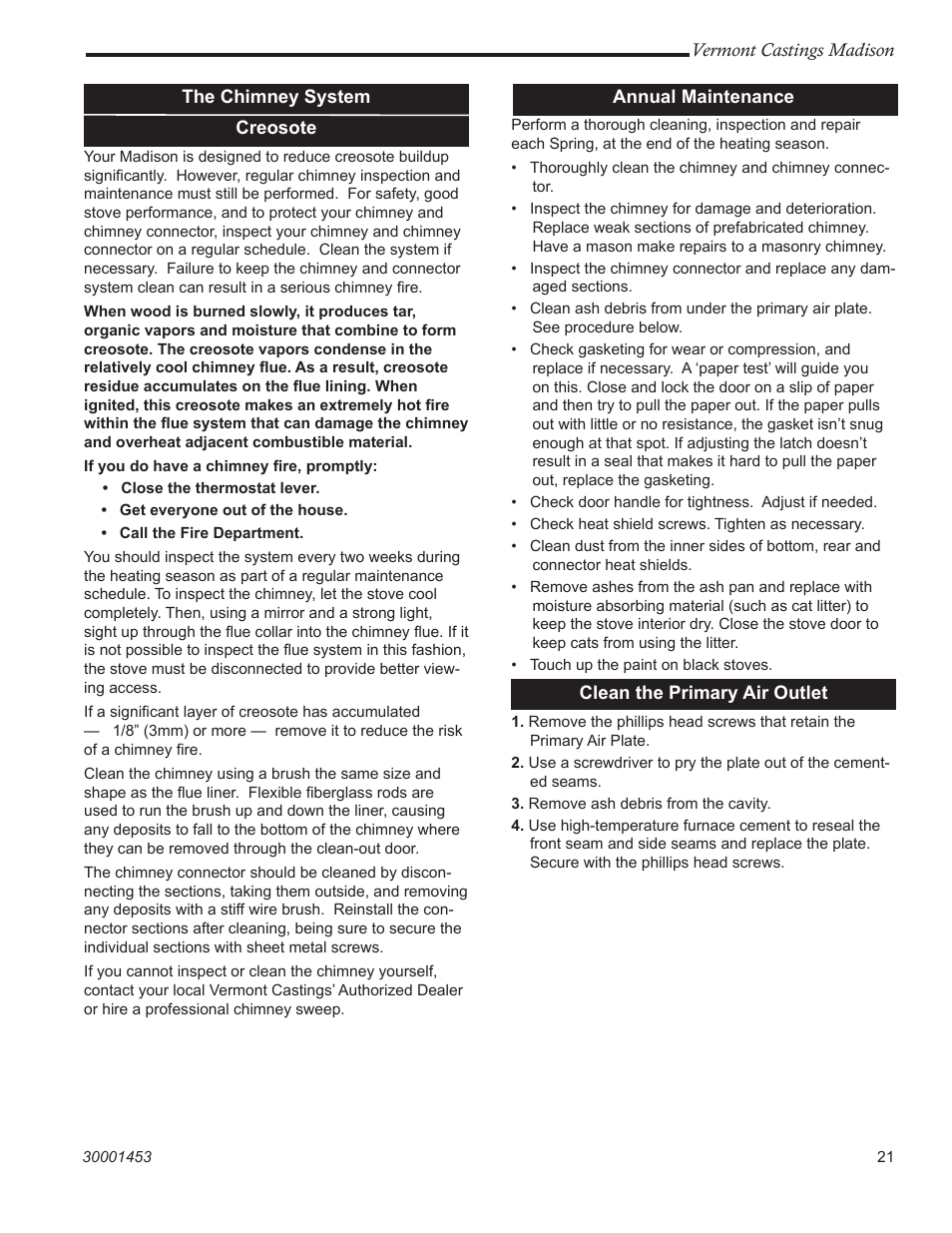 Vermont Casting 1656 User Manual | Page 21 / 28