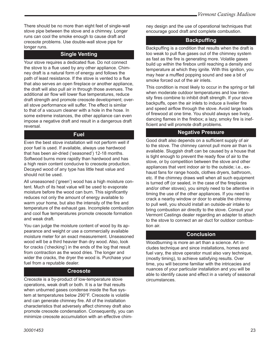 Vermont Casting 1656 User Manual | Page 23 / 28