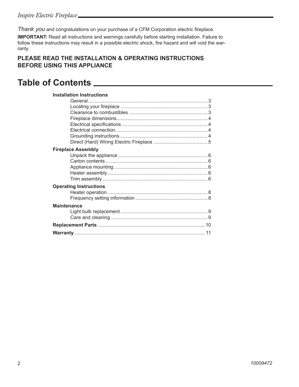 Vermont Casting ICVCTK02 User Manual | Page 2 / 12