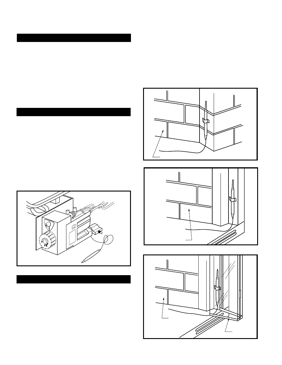 Thermostatic control, Positions of thermostat sensing bulb, Determining sensing bulb location | Vermont Casting UE181N User Manual | Page 10 / 13