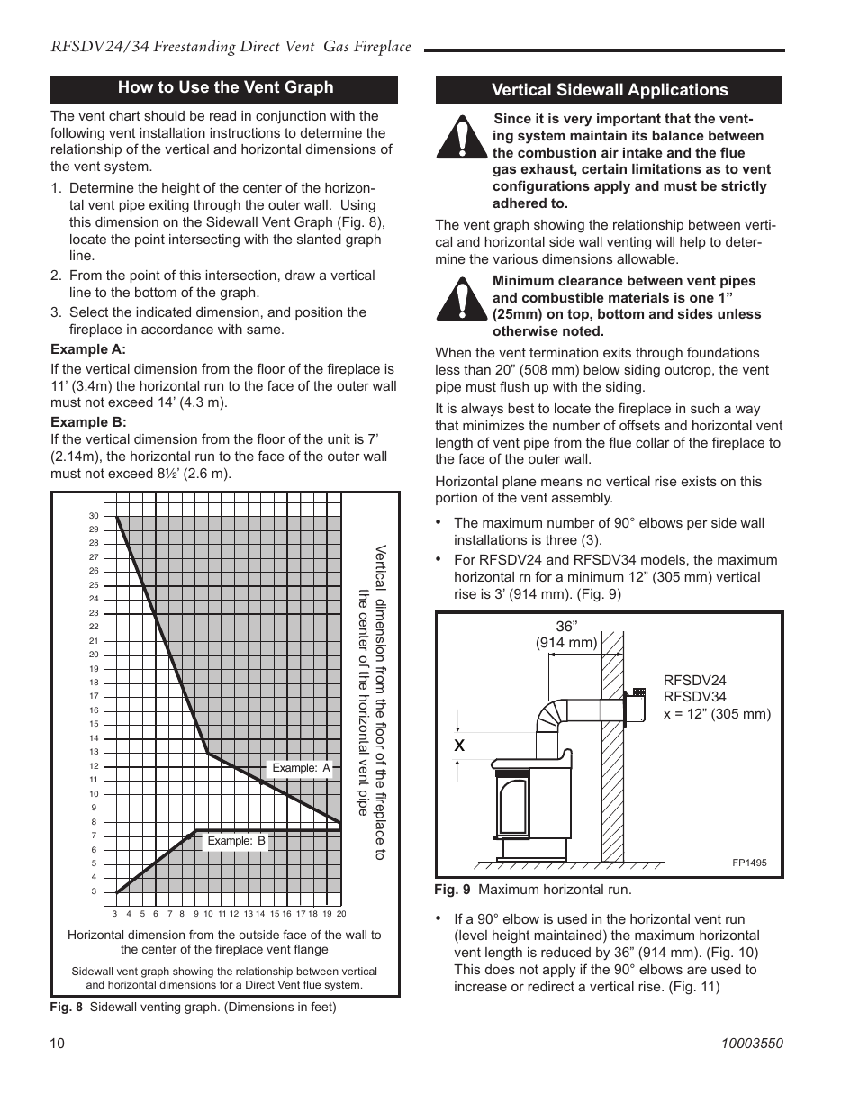 Xrev 06-02 rjs, Rfsdv24/34 freestanding direct vent gas fireplace | Vermont Casting RFSDV24 User Manual | Page 10 / 36