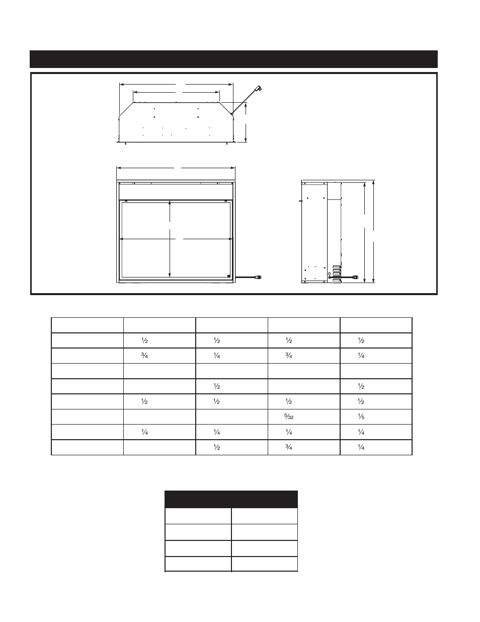 Fireplace dimensions | Vermont Casting HEF36 User Manual | Page 4 / 12